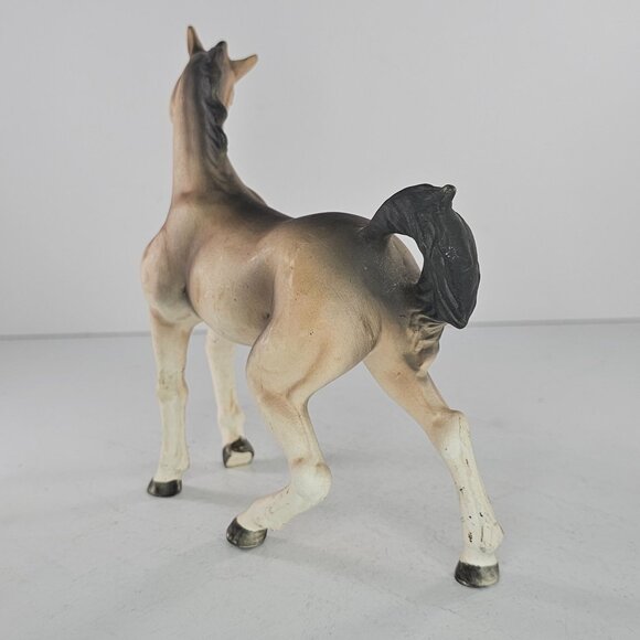 Vintage Ceramic Horse Figurine Japan Trotting Pony Bisque - Picture 5 of 8